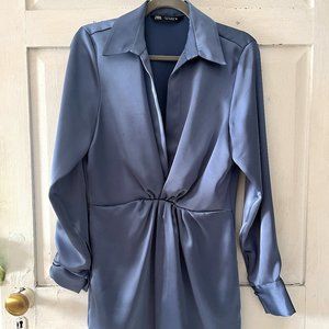 ZARA silk effect mini dress